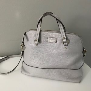 Large, gray Kate Spade handbag